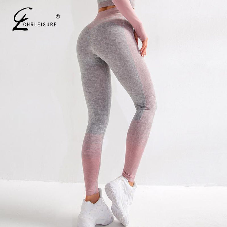 Women Sexy Push Up High Waist Leggings Gym Activewear Seamless Legging Knitting Workout Femme Jegging
